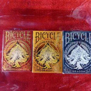 מבצע ! חפיסות קלפים  - בייסיקל דרקון   BICYCLE DRAGON כל 3 הצבעים + בייסיקל סטאנדרד חינם