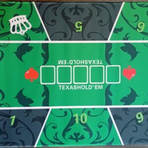 משטח קלפים לפוקר   80X40 עובי 2 מ"מ  למשחק טקסס הולדם -  ירוק